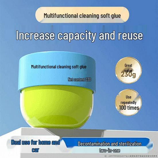 

Multipurpose Cleaning Gel for Car Interiors, Laptops, Windows, and Keyboards - Sticky Dust Remover Cleaning Soft Gel 230g x 1 Bottle