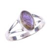 Natural Labradorite Gemstone Handmade 925 Solid Sterling Silver Ring S.10 O3k39