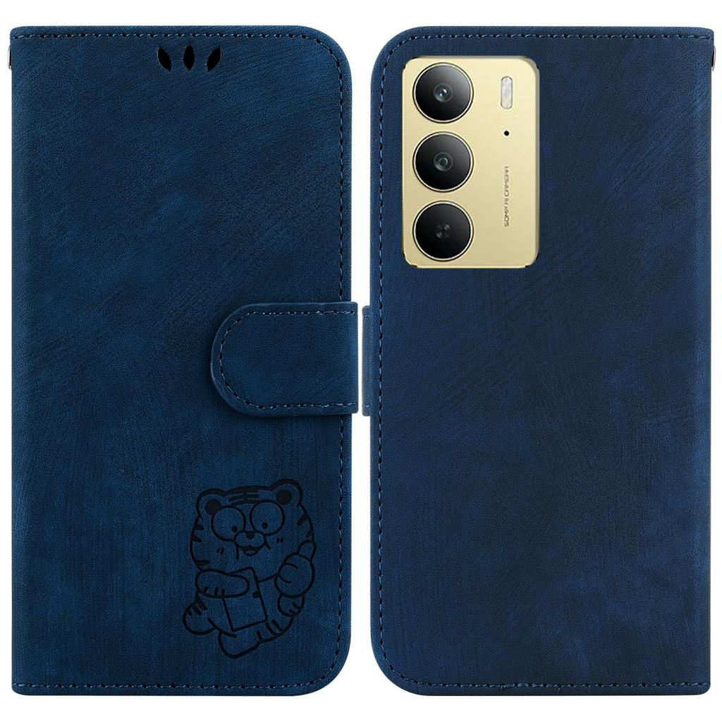 For Realme C75 4G Wallet Case Tiger Imprint Leather Shockproof Phone Cover