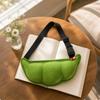 PeaPod Shoulder Bag Green Soft Piped Edges Pea Pod Purse