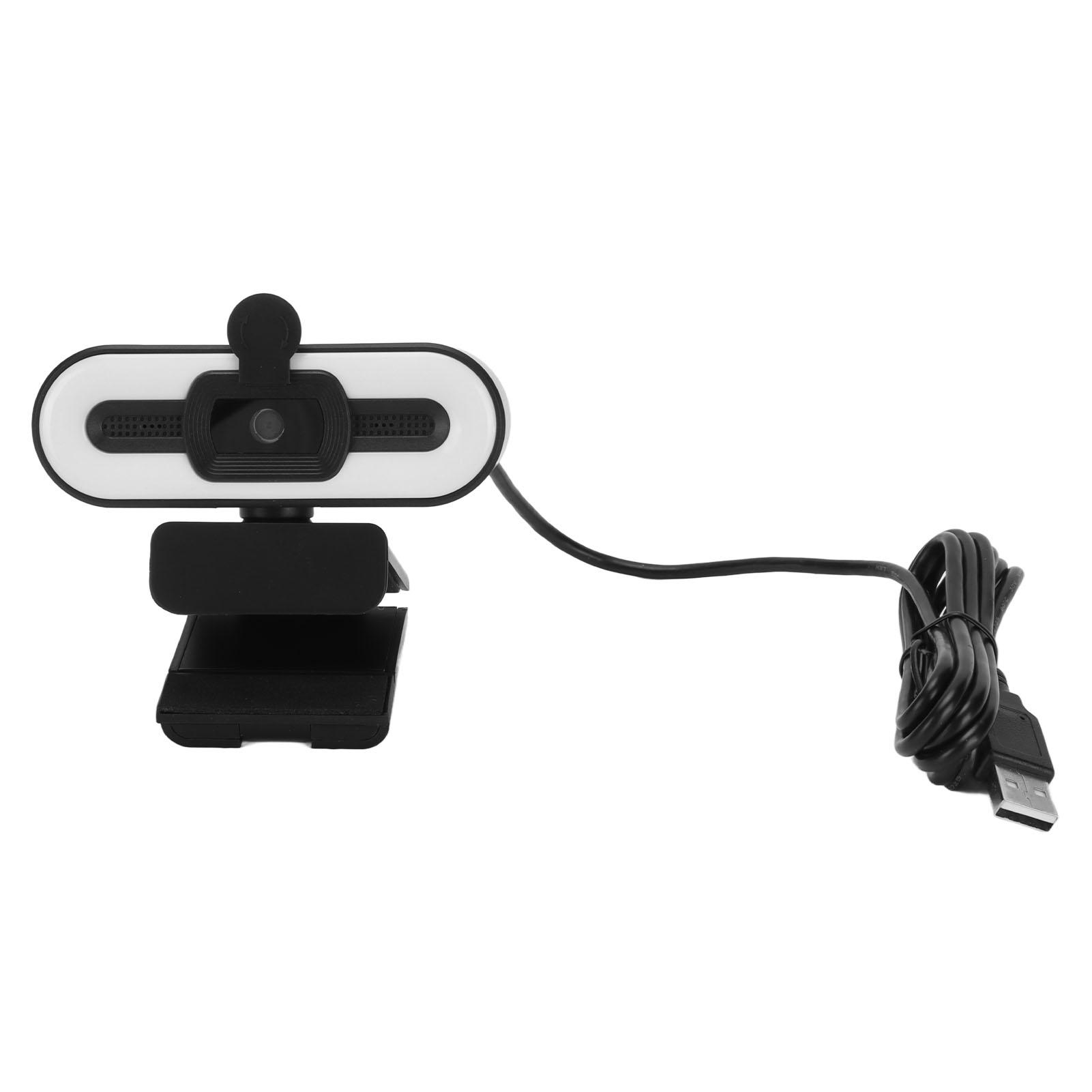 

4K HD Webcam Plug and Play USB Computer Camera with Lens Cover for Video Recording Calling