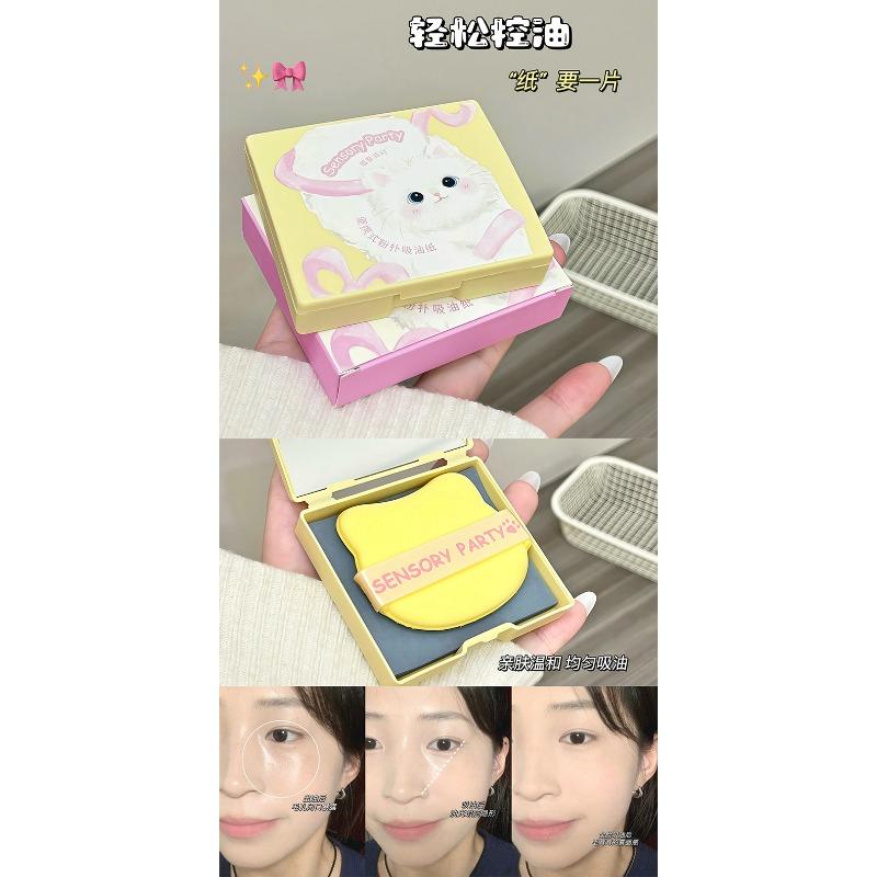 Portable Blotting Paper With Mirror Cute Oil Control For Summer Oily Skin