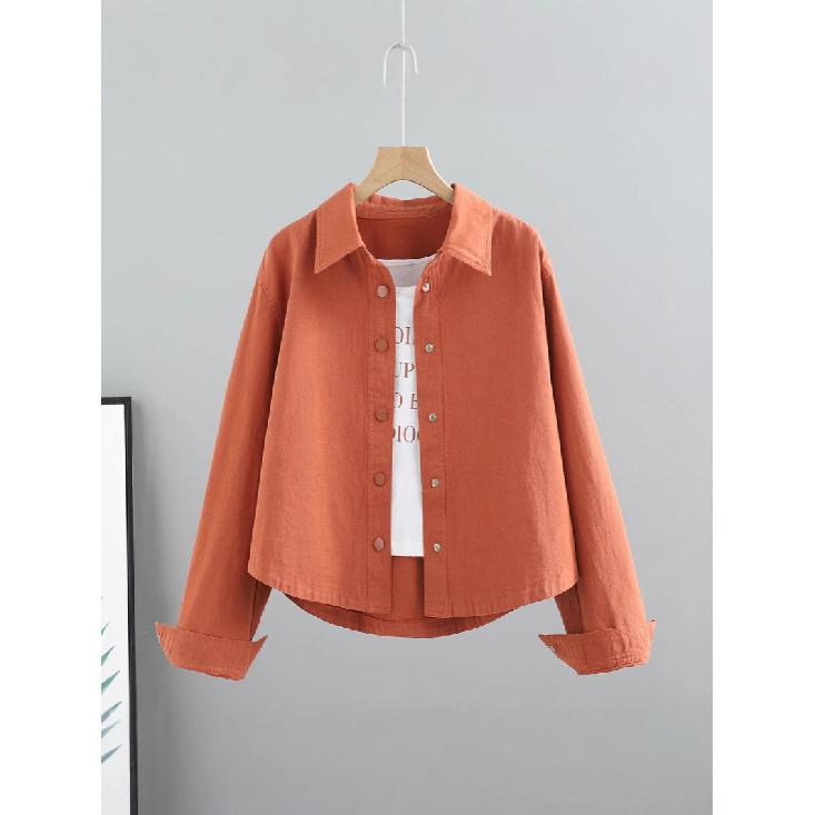 New Fashion Denim Jacket For Women, Spring And Autumn Short Korean Style Loose Fit Versatile Long Sleeve Shirt Workwear Jacket Top