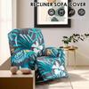 Recliner Chair Cover Full Wrap Style Single Reclining Slipcover With Side Pocket Machine Washable Stretch Printed Armchair Cover