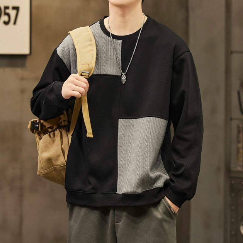 

Осенние мужские толстовки, мужские пуловеры, американские ретро-топы, модные свободные топы с круглым вырезом 4XL