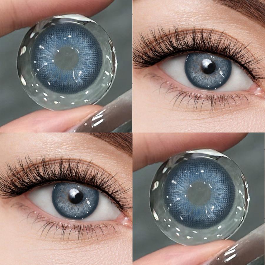 FUNSACHY 2Pcs Best Selling Contacts Colored Lenses Color Blue Green Grey Series Soft Lens Natural EyeBeauty Pupil Cosmetic Lens