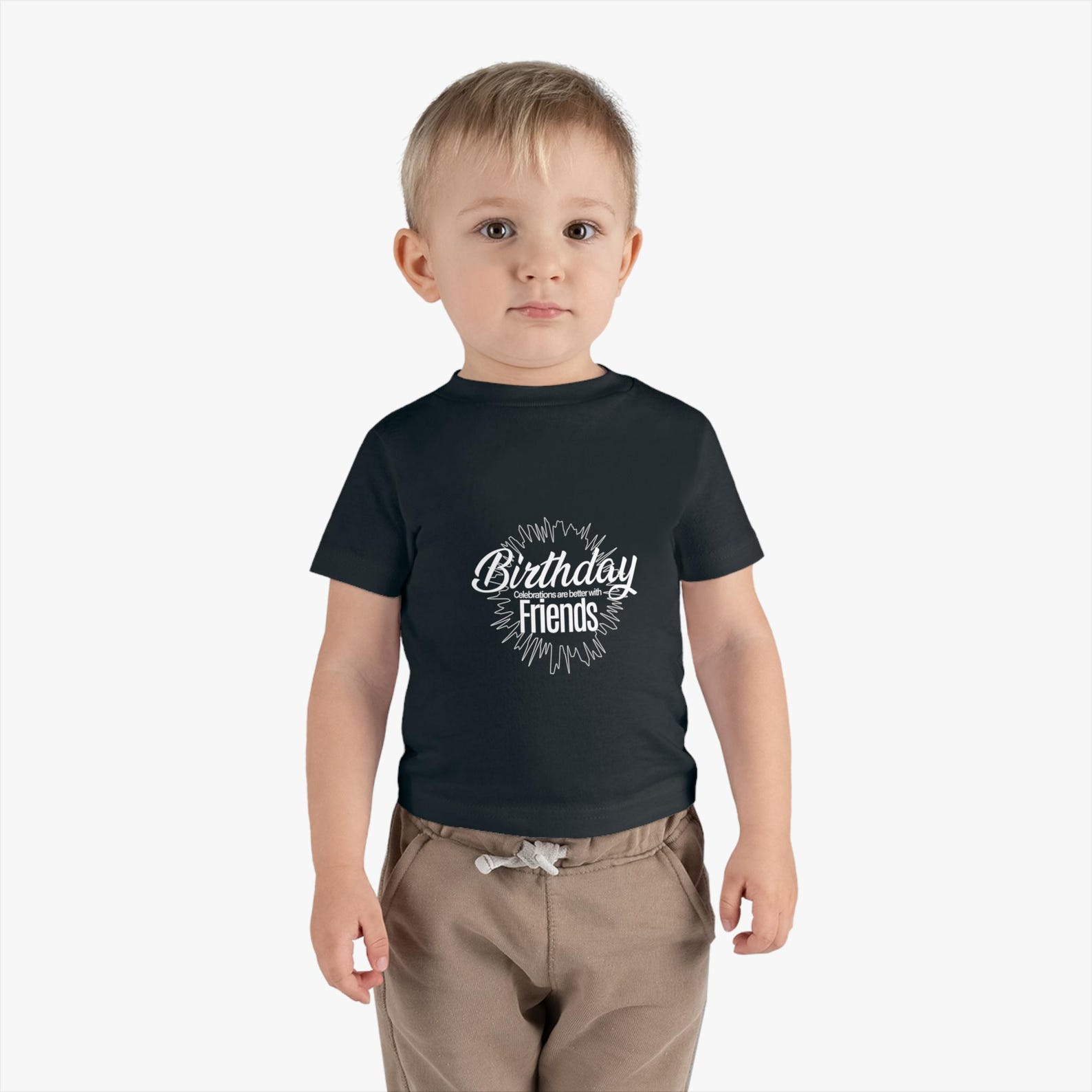 Birthday Friends Infant Tee: 100% Cotton Party Shirt XL