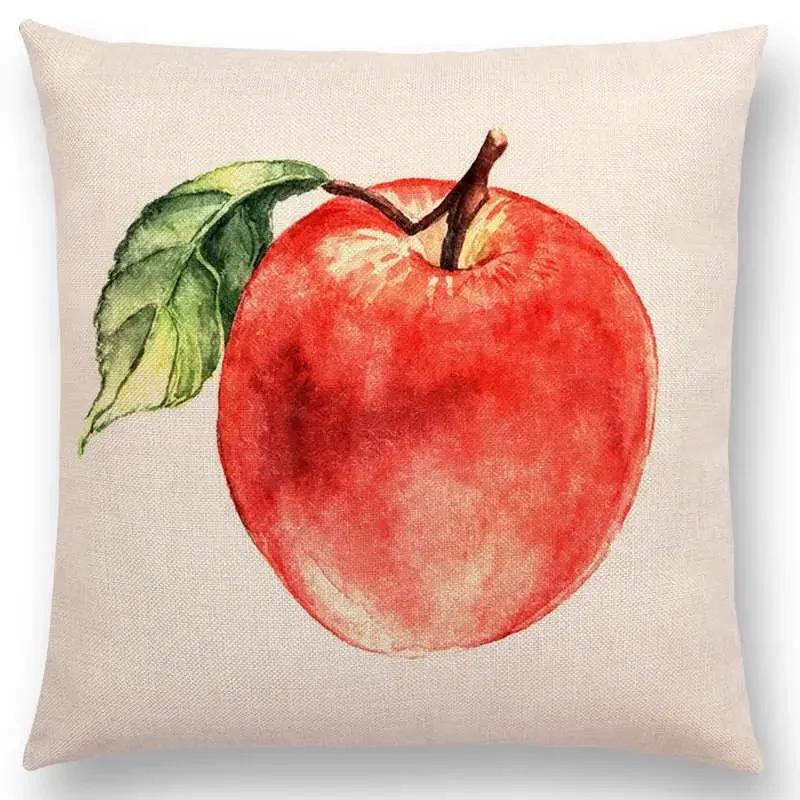 Lovely Birds Flowers Plants Sofa Pillow Case Hummingbird Rose Raspberries Lemon Dill Clove Almonds Cushion Cover