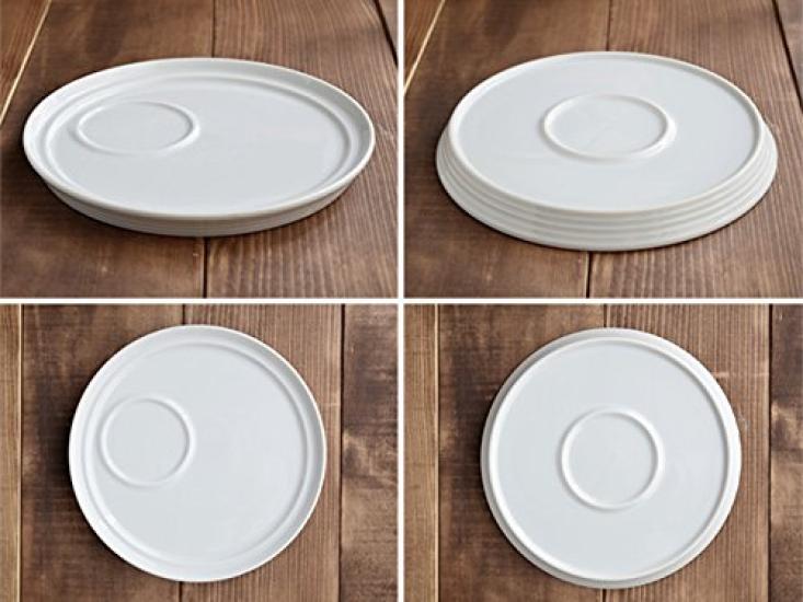 Tableware East CAFE Lunch Set Plate 22cm + Mug White White Tableware Cafe Tableware Divider Plate Dinner Tableware Set Plate Set