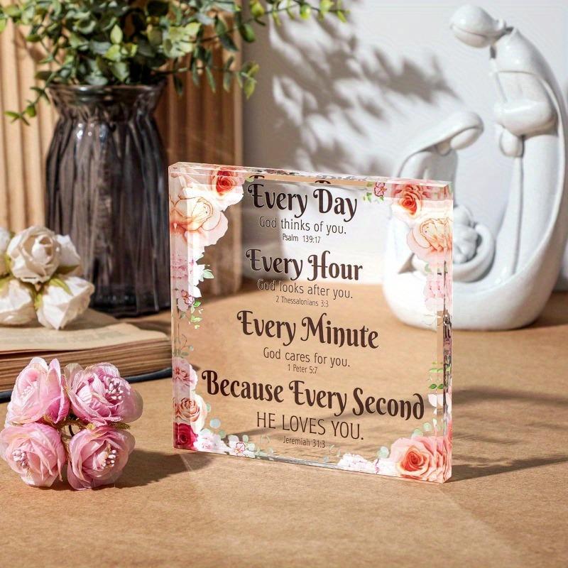 2D Flat Acrylic Decor Sign Decorative Plaque Statue Home Living Room Table Party Decorations Supplies Art Craft Ornament-No Electricity, Nurseries