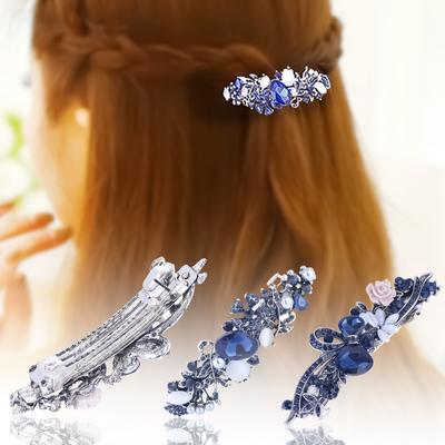 Haarspangen Kristall Strass Haarspangen Schmetterling Französische Clips Vintage Frühling Haarspangen Blumen Haarschmuck