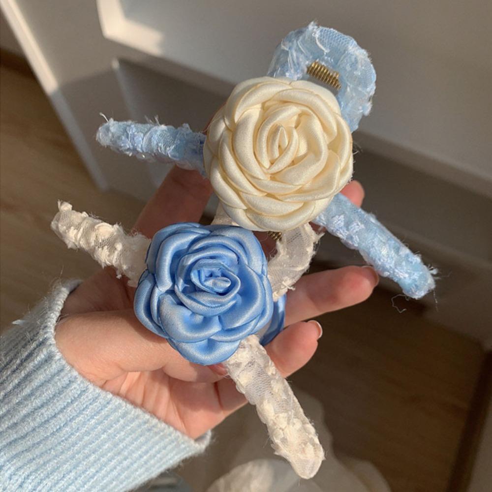 

Элегантный зажим для захвата камелии, роскошный зажим для волос, модный цветок, вьющийся коготь для волос, девушка white-camellia