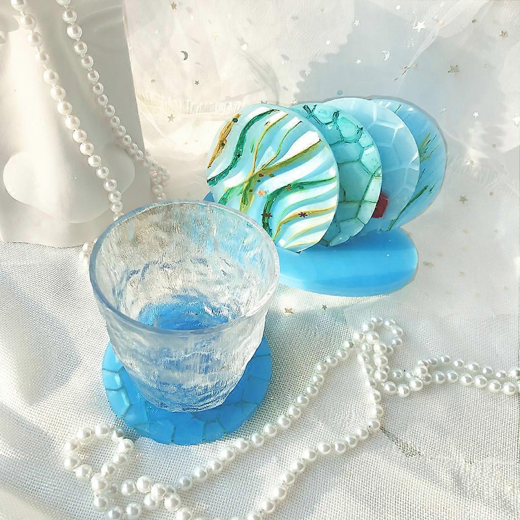 Irregular Tray Coaster Molds and Silicone Epoxy Resin Coaster Holder Molds Used To Make Artificial Agate Pieces Coasters Multicolor