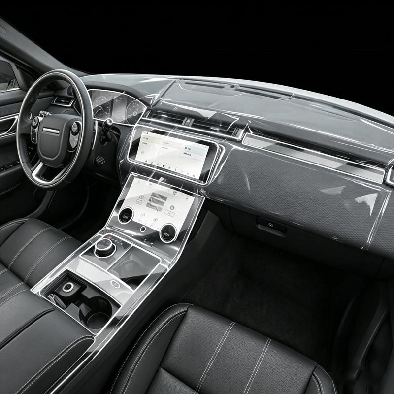 TPU Transparent Protective Film for Land Rover Range Rover Velar 2017- Car Interior Stickers Center Console Gear Navigation