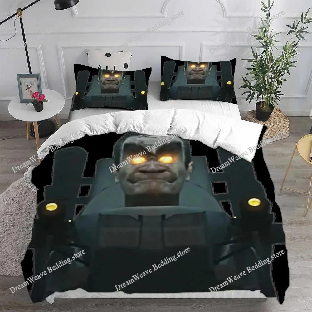 Exquisite Game Skibidi Toilet Arale Bedding Set Duvet Cover Comforter Bed Adult Youth Kids Girls Boys Birthday Gift741