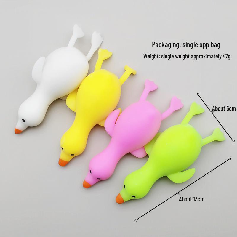 

Игрушка-пищалка Гусь: Милый Желтый Утенок и Белый Гусь Снятие Стресса Мультфильм для Детей