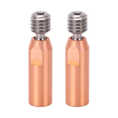 2Pcs 3D Printer Throat Nozzle Ti Alloy Copper Bimetal for Ender 3 3 V2 3 Pro Hotend 1.75mm Bore