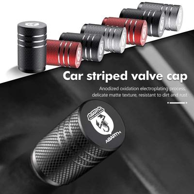 Car Wheels Tire Valve Caps Tyre Stem Covers Airdust Plugs Cap For Abarth Fiat Grande Punto Tipo Stilo Ducato Palio 500x