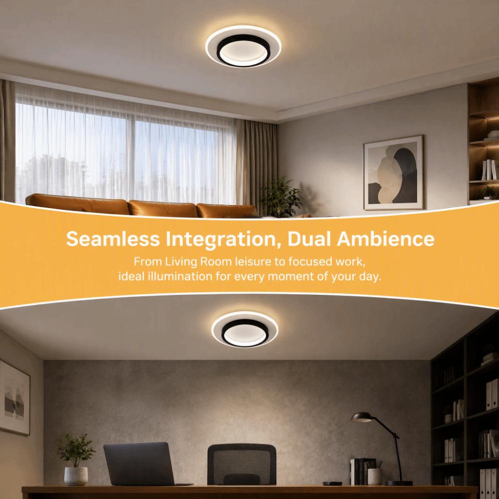 85-265V Wide Voltage LED Ceiling Light Black Finish Ceiling Lamp LED Flush Mount Light  Garage