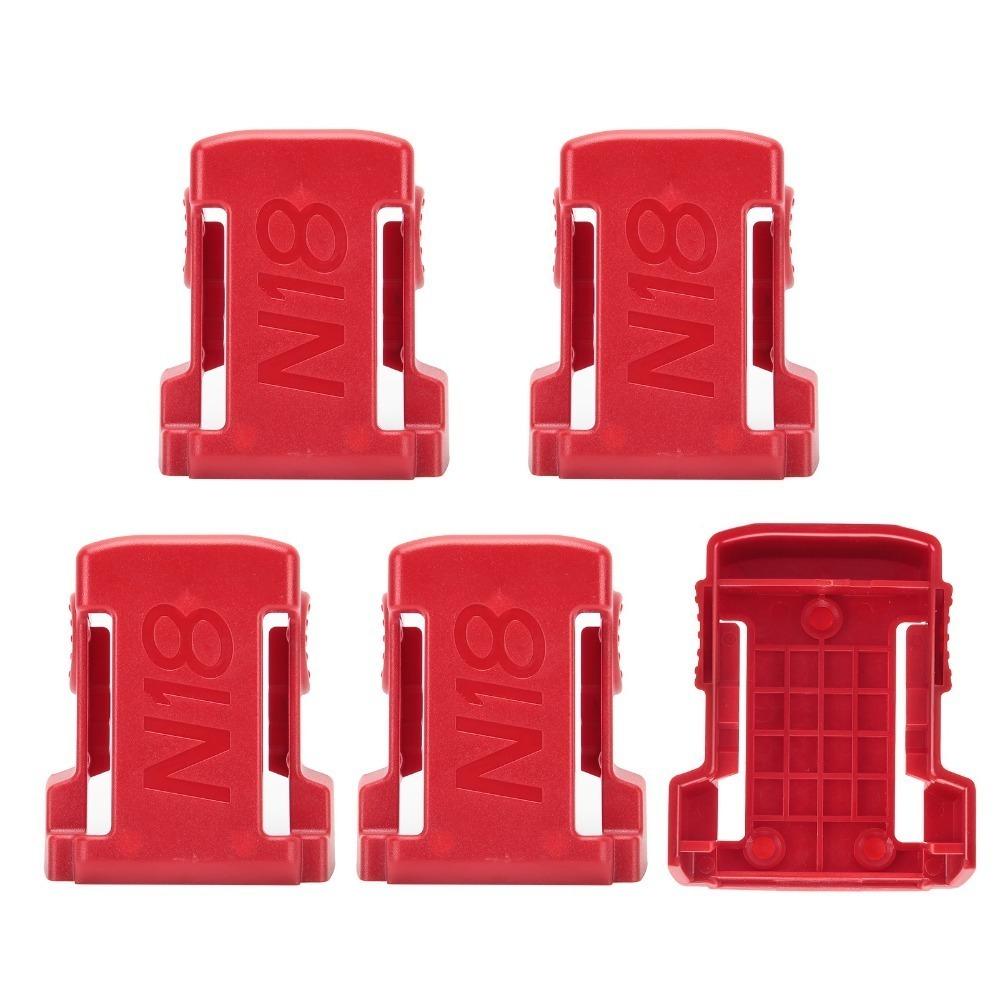 5PCS Release Button Battery Mount for Milwaukee M18 Series Lithium Battery Accessory