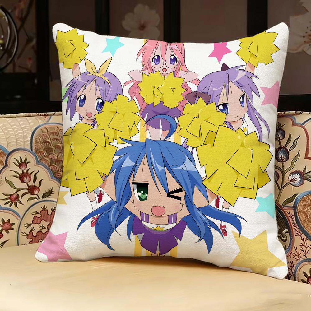 Lucky SStar ANIME Pillow Case Pillowcase Doublesided Printed Sofa Cushion Bedroom Headboard Pillow