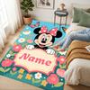 Custom Name Minnie Mouse Garden Living Room Non-Slip Area Rug Soft Carpet for Bedroom Kids Playroom Sofa Office Home Decor Doormat