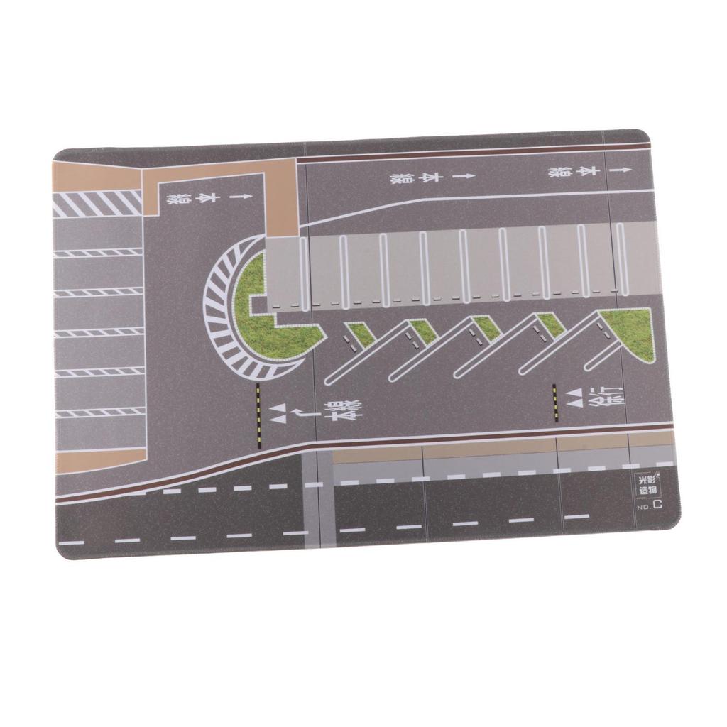 1:64 Parking Lot Mat Diorama Mouse Pad Car Scene Mat Mini Diecast Garage Model Building for Diecast Car Model Vehicle Scene Toy