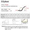 Clear PVC Transparent High Heel Slippers Summer Fashion Chain Design Slip On Square Toe Slides Women Mules Pumps