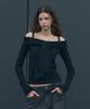 Ledeoli Soft Muffler Off-Shoulder Knit [Melange]