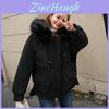 Premium Women Short Warm Coat With Hoodies For Cozy Winter Parkas Fashion