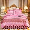 European-Style Crystal Velvet Lace Bed Skirt Winter Fleece-Lined Warm Quilted Bed Cover Bed Skirt Cover Bedding