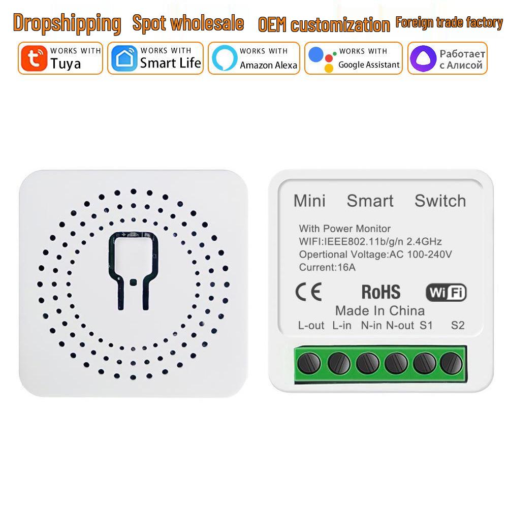 Graffiti WiFi Smart Switch - Alexa Voice & Zigbee-Enabled Remote Circuit Breaker 16 Tuya WiFi Smart Switch 16A