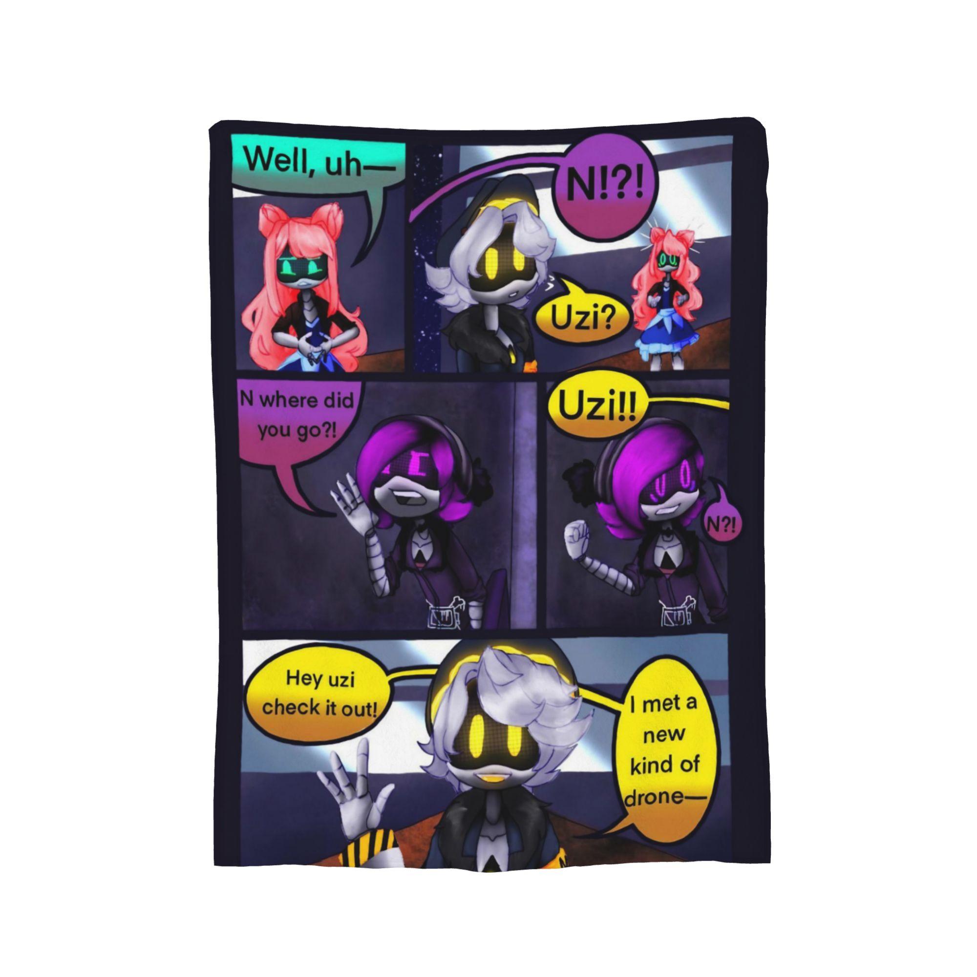 

Murder Drones Fleece Throw Blankets Funny Retro Cool Blankets for Bedding Couch Soft Quilt, 150x200cm