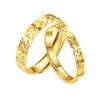 Adjustable Classic Couple Rings Set Rhodium/Gold Plated Brass Open Rings with Zircon Flower Design for Lovers
