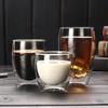 Double Bottom Wall Glass Coffee Cup Whiskey Tea Thermal Heat Resistant Cocktail Vodka Shot Wine Mug Drinkware Tumbler Set