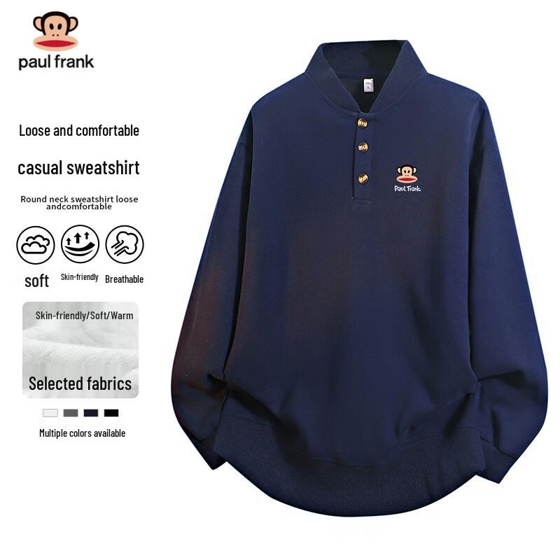 

Paul Frank Men s Long Sleeve Polo Neck Sweatshirt XL