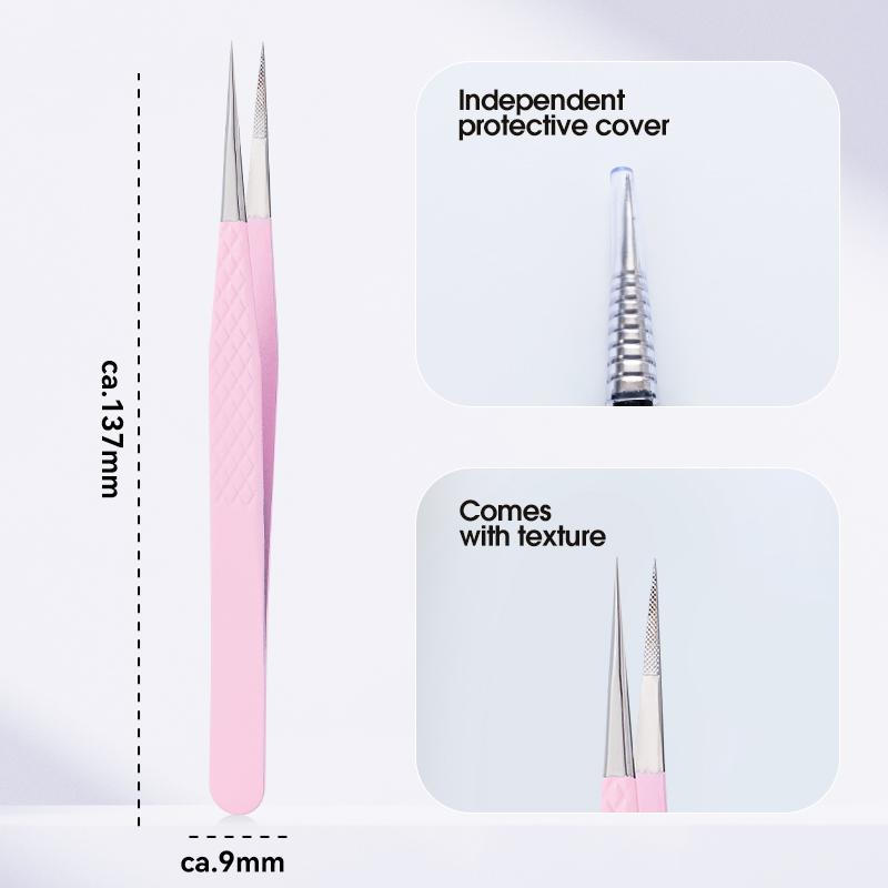 False Eyelash Extension Tweezers Stainless Steel Professional Beauty Eyelash Grafting Extensions Tools High Precision Tweezers