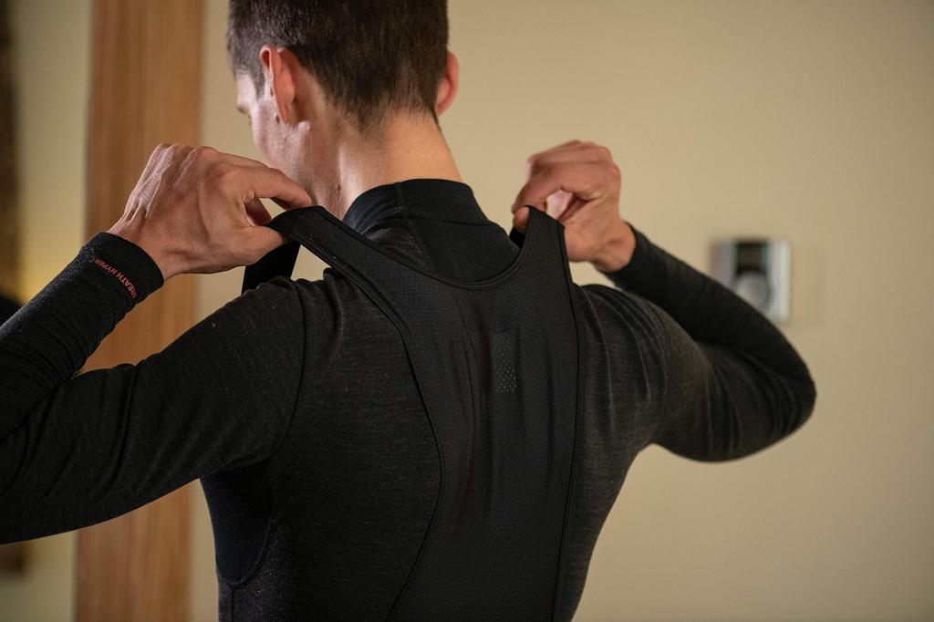 SHIMANO Cyklistické punčochové kalhoty Evolve Light Thermal Bib Tights Black L MY20