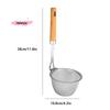 Stainless Steel Hot Pot Colander with Wood Handle Deep Noodle Drainer Frying Basket Sink Strainer for French Cooking