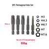 5-teiliges 5-Zahn 50mm sandgestrahltes S2 Sternschraubendreher-Bit-Set mit Mittelloch
