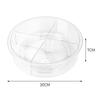 360 Rotating Clear PET Storage Tray Desktop Organizer Fruit Plate Kitchen Spice Rack