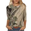 Women's T-shirt 3d Print Vintage Floral Print Casual Long Sleeve Round Neck Regular Tops Daily Print Pink, Spring and Autumn