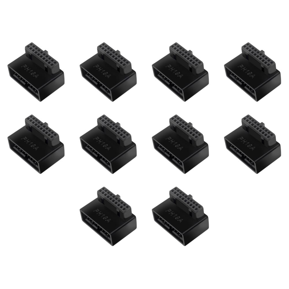 5/10Pcs USB 3.0 19P 20P Connector 90 Degree PC Motherboard Chassis Front Seat Converter High Speed Signal Lossless Transmission