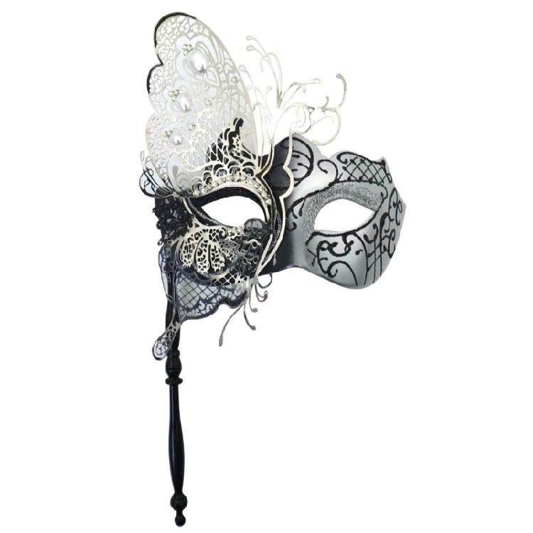 Lightweight Metal Butterfly Mask Handheld Cosplay Face Covering Roleplaying For Easy Costume Changes During Performances