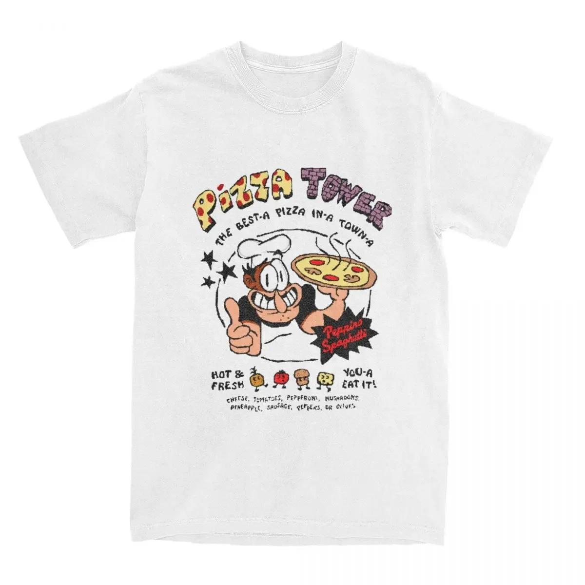 Pizza Tower T-Shirt Men Women Plus Size O-Neck Oversized Streetwear Harajuku Daily Casual Vintage Unise TeesBTGMIANHFZ, S разноцветный