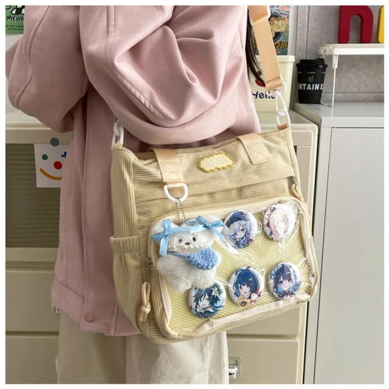 New Y2k Cute Anime Ita Bag JK Two-dimensional Crossbody Bag Lolita Girl Transparent Shoulder Bag Otaku DIY Comic Display Handbag