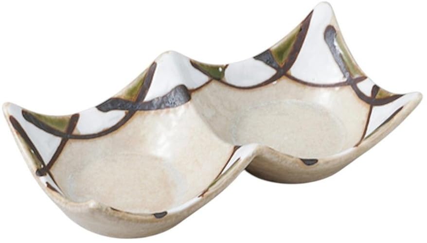 

Белая тарелка с узором волны x x Разделенная тарелка Setomonohonpo 2 штуки (Маленький) [13.5 6.6 3.3см] 2 шт.