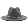 Spring Simple Casual Warm Woolen Top Hat Versatile British Belt Jazz Hat Men'S Hat