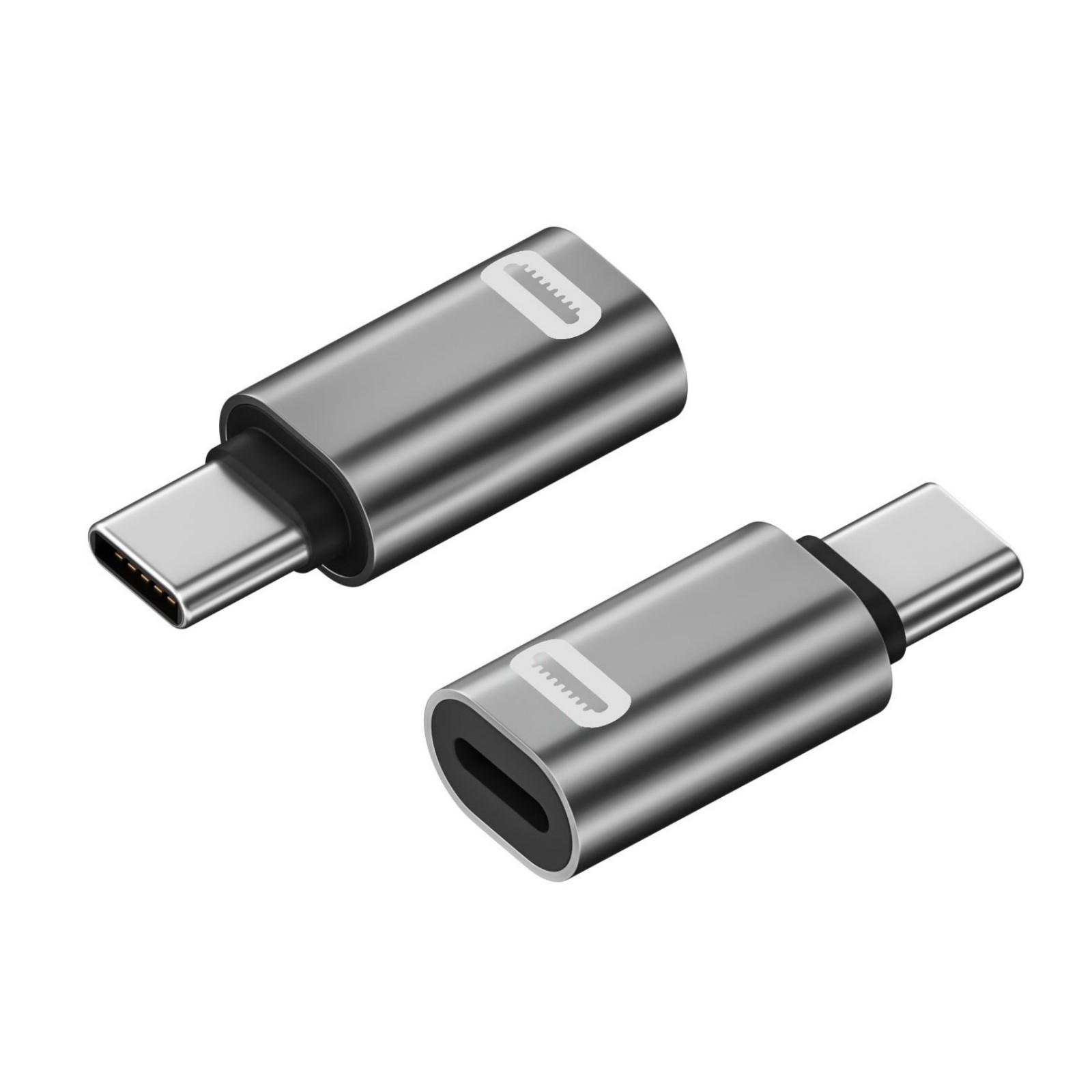 

2 шт. Адаптер с разъема Female на Type C Male Поддержка быстрой зарядки 35 Вт и передачи данных 480 Мбит/с для устройств iPhone16/15 серебряный