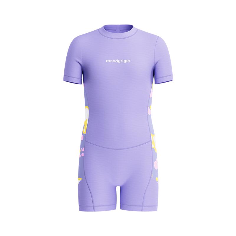 Moodytiger Kids Short-Sleeve One-Piece Swimsuit